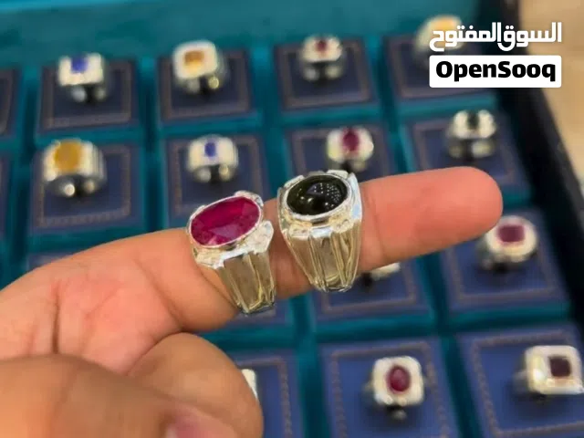 خاتم ياقوت مرصع الماس