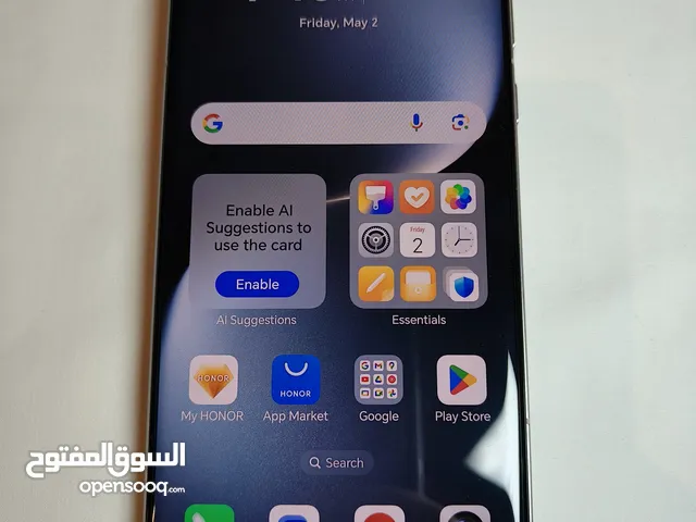 Honor Magic 7 pro موبايل هونر ماجيك 7 برو ذاكرة 512 GB رام 12 GB لونه سلڤر لؤلؤي جديد مع العلبة