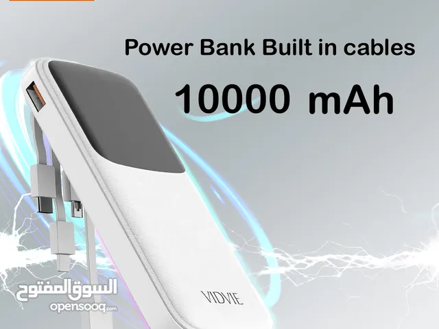 Videvie PB758 powerbank 10000Mah built in cables (شحن جميع المحافظات)