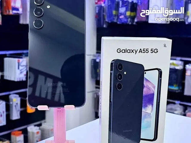 مستعمل ايام Samsung A55 5G رام 16 جيجا 256 أغراضة والكرتونه الأصلية متوفر توصيل