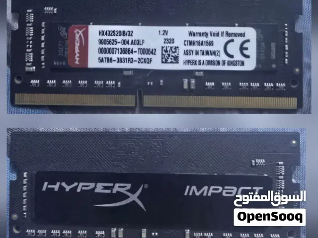 رام لابتوب هايبر اكس 32gb 3200 شرط الشغل