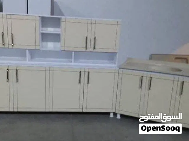 كاونتر mdf القياس مترين ارضي وملحق مع سنك متر و 20