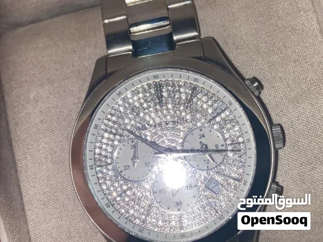 Michael Kors Zirconia Quartz Watch Analog Stainless Steel Mk-8910 New, Scratches