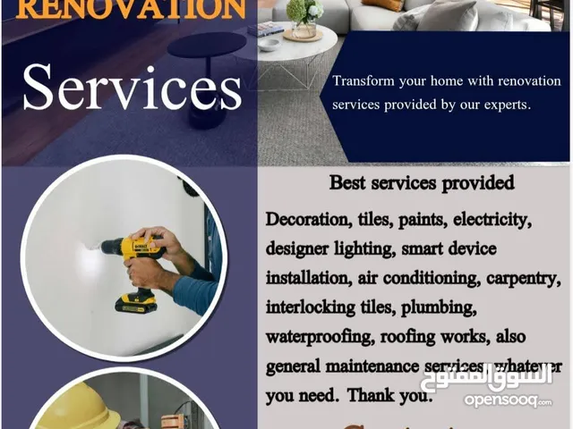 Home : Shop : Office : Garden : Renovation Service . Also General Maintenance Services Company