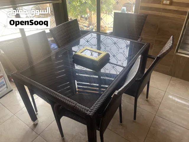 طاولة سفرة ريتان مع كراسي للبيع