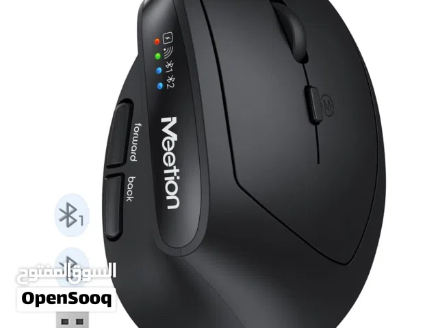 Meetion BTM008 Ergonomic Vertical Wireless Mouse BT+2.4GHz ماوس لاسلكي مريح عمودي(بلوتوث + 2.4 جيجا)