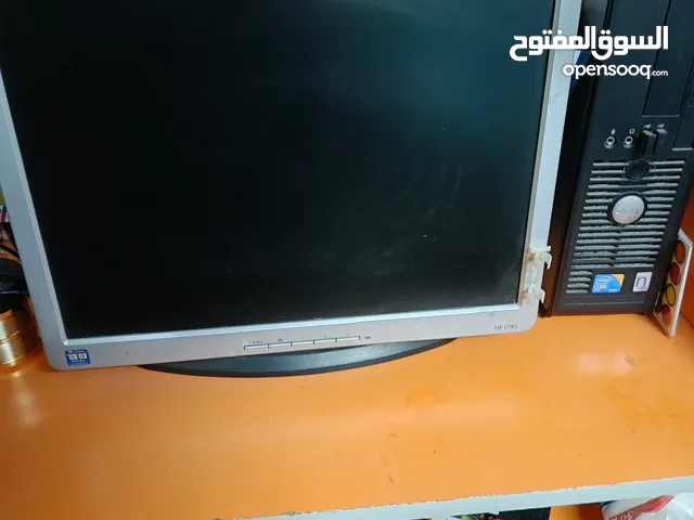 old computer with keyboard, and printer with photo cut mechine