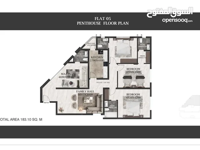 150m2 3 Bedrooms Apartments for Sale in Muscat Al Maabilah