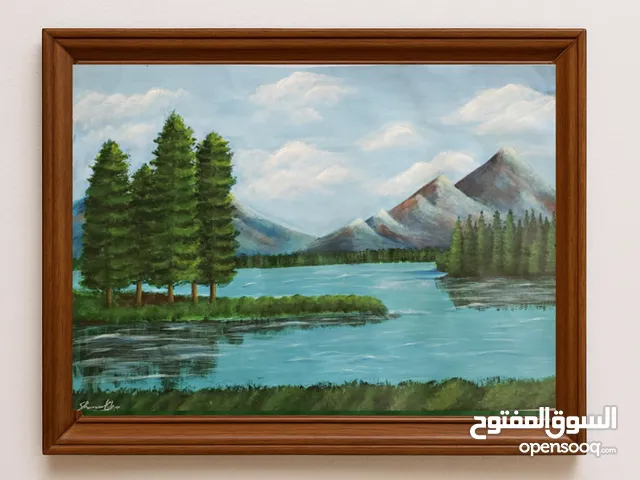 لوحة جميلة رسم يد مقاس 30*45
