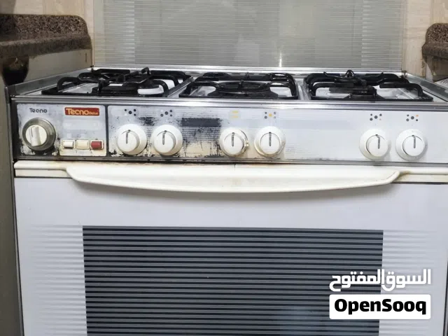 غاز تيكنو مستعمل شغال 100% خمس عيون مع فرن