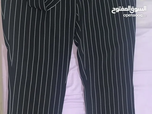 Black and white pants rayé