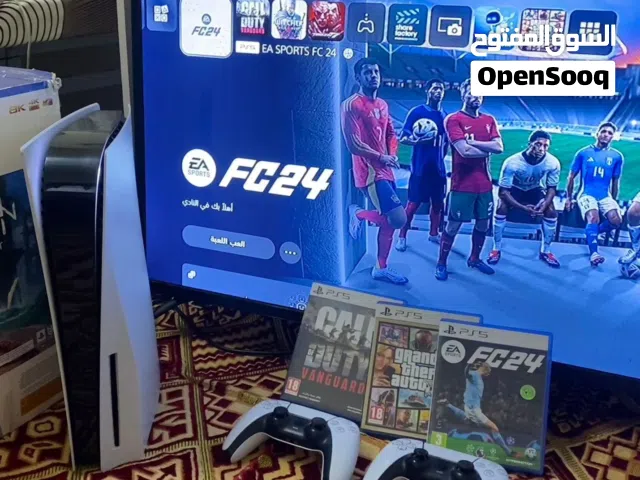 PS5 for sale شامل الملحقات مع الشاشة