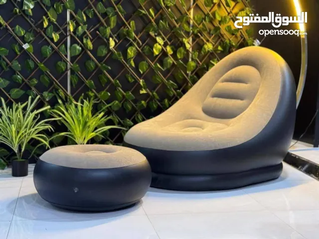 كرسي نفخ مع مسند قدم