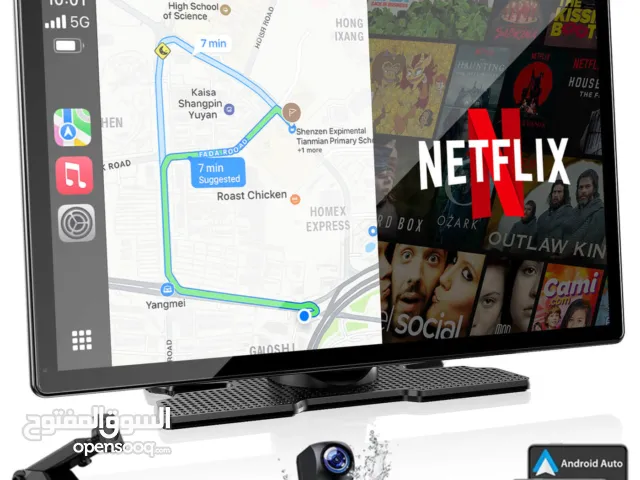 شاشة سيارة ممتازة تدعم واي فاي ويوتيوب ونتفلكس والمزيد