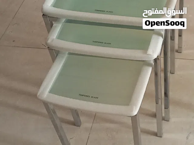 طقم طربيزات زجاج درج متداخلة سيرفيس