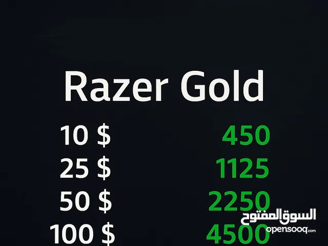 Razer Gold gaming card for Sale in Erbil