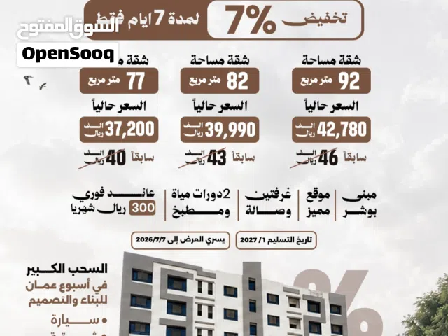 78 m2 2 Bedrooms Apartments for Sale in Muscat Bosher