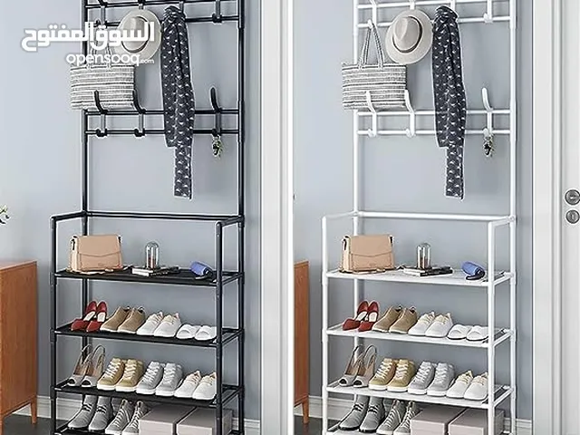رف معطف متعدد الوظائف بعجلات