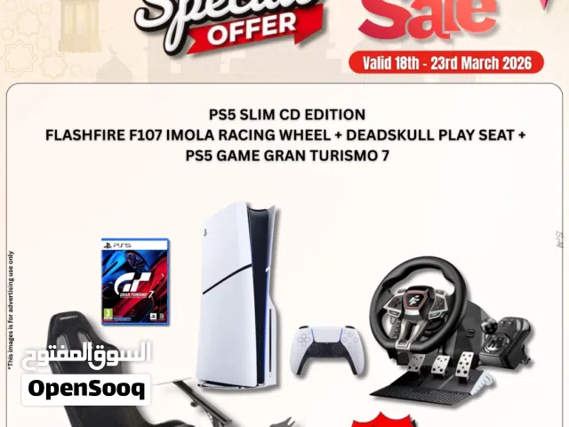 PS5 Disc edition with Steering wheel Bundle Offer. Valid till march23