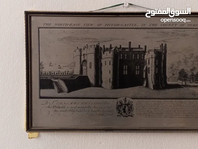 لوحة فنية نحاس أبيض لقلعة بيكتون الشهيرة