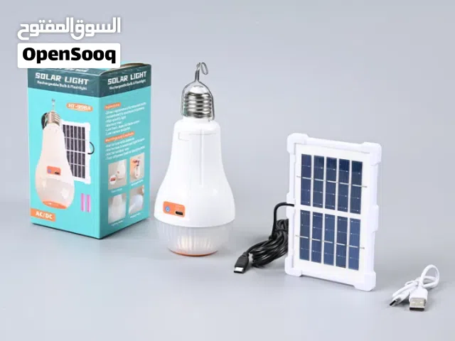 لمبة شحن معها بطاريتين 3،7 كل وحدة . مع شاحن . وطاقة شمسية ولكس.