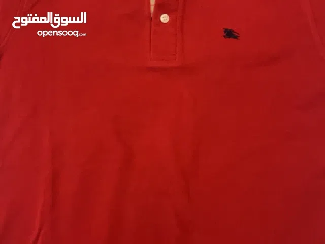 red Burberry polo shirt L