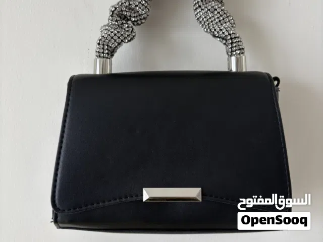 Evening Handbag with Rhinestone Handle