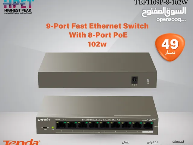 Tenda TEF1109P-8-102W محول 102w 9-Port Fast Ethernet Switch with 8-Port PoE