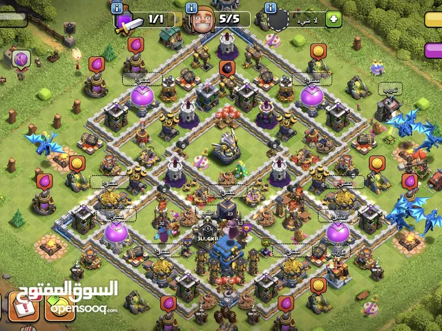 حساب كلاش اوف كلانس لفل 12 5 نجوم شبه ماكس شوف الوصف