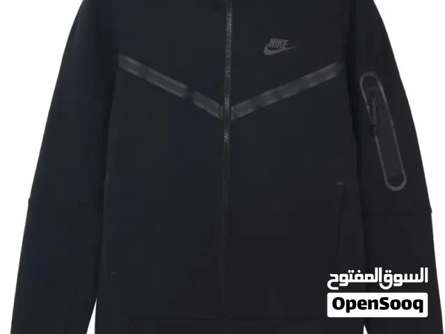 جاكيت خريفي من Nike Sportswear NSW Tech Fleece بسحاب، لون أسود،