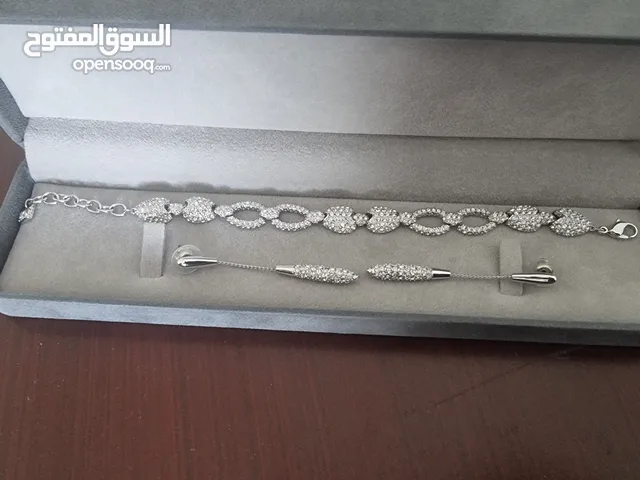 SWAROVSKI Bracelet & earrings - Rhodium plated RO. 75 - as good as new