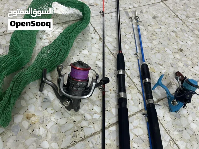 عدتين صيد كاملات (QIDA 5000 + شيمانو 3000) مع قصبات وملحقات وهدايا جاهزة للصيد