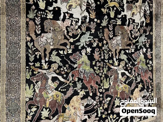 سجادة ايراني تبريز ( رحلة الصيد الايرانيه حرير طبيعي)