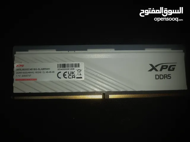 xpg ddr5 16 gb single stick computer RAM / ذاكرة وصول عشوائي (RAM) أحادية الشريحة xpg ddr5 سعة 16 جي