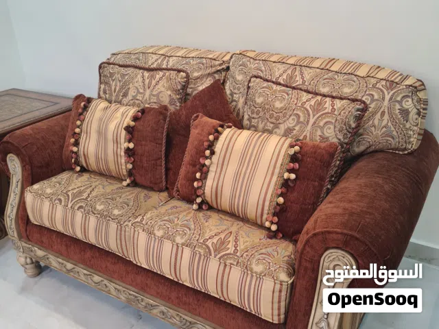 كنب من خشب الزان طقم كامل من 7 قطع