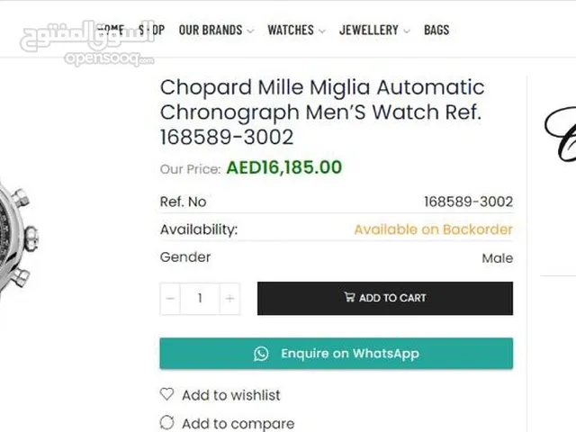 Analog Quartz Chopard watches for sale in Abu Dhabi