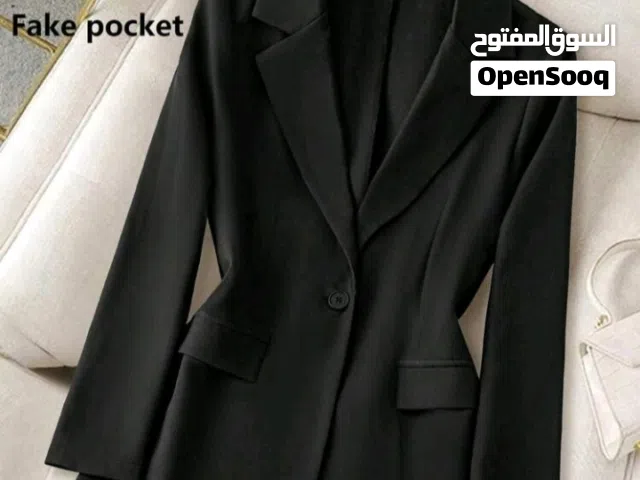 بليزر/جكيت بدلة نسائي أسود شيك – جديد من شي إن
