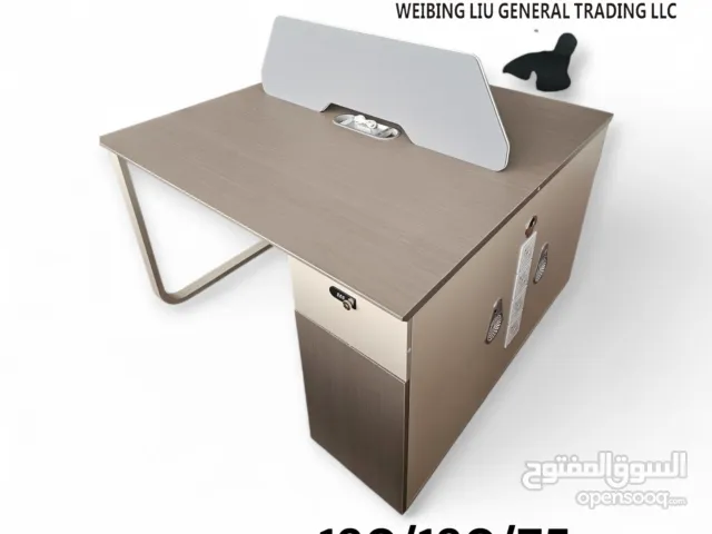 Premium Gray Workstation for 2 People (Face-to-Face) – 120×120×75cm with Dual Cabinets, Steel Frame