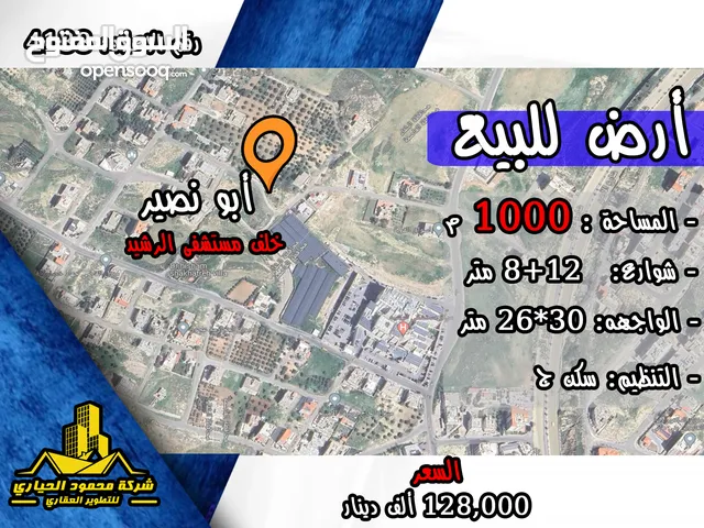 رقم الاعلان (4138) ارض سكنية للبيع في منطقة ابو نصير