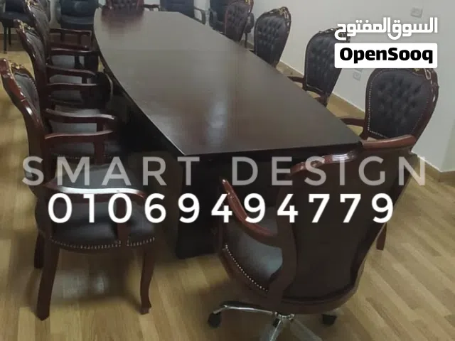 ترابيزه إجتماعات كلاسيك خشب زان مطعم النحاس متاح جميع المقاسات