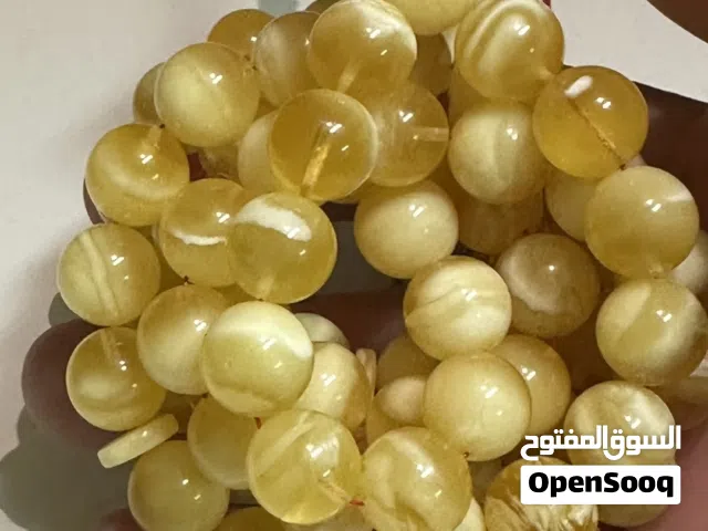 مسباح كهرمان جبس بعسل حجم و وزن راهي خامه جميله