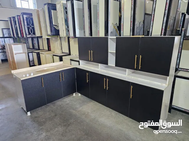 تركي خشب  MDF  ملحق مترين كاونتر ارضي مترين مع سنك مترو20سم المغسله مرمر