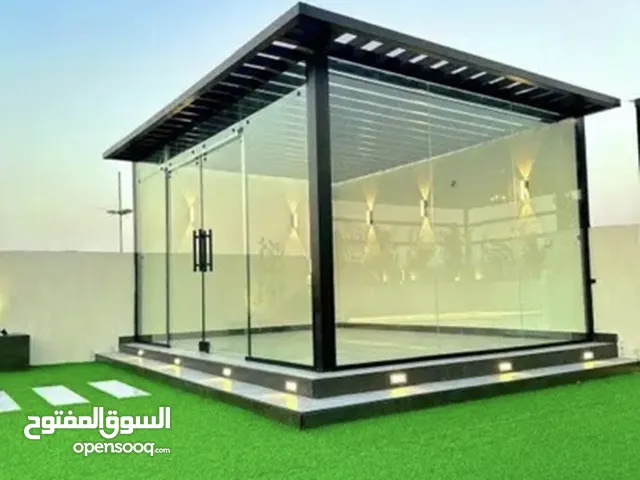 مجالس زجاج واجهات زجاج سندوتش بنل هناجر جميع أعمال الحديد والزجاج