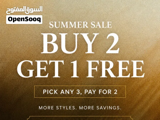BUY 2 get 1 FREE  SUMMER SALE