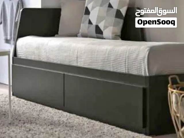 IKEA BLACK DAY BED WITH 1 MATTRESS