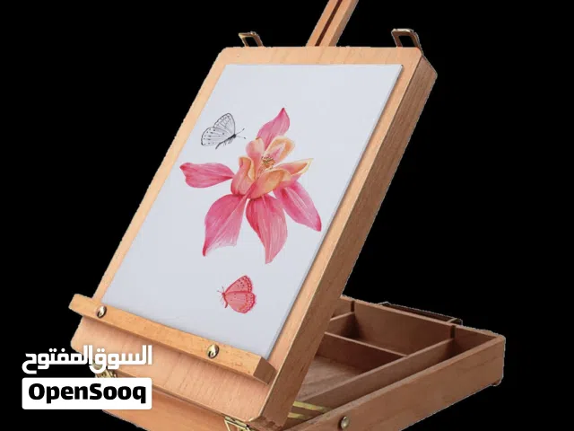 شنتة و حامل لوحات الرسم حقيبه خشب صلد مع كامل الادوات مع مرسم لمحترفين الفنون و العماره