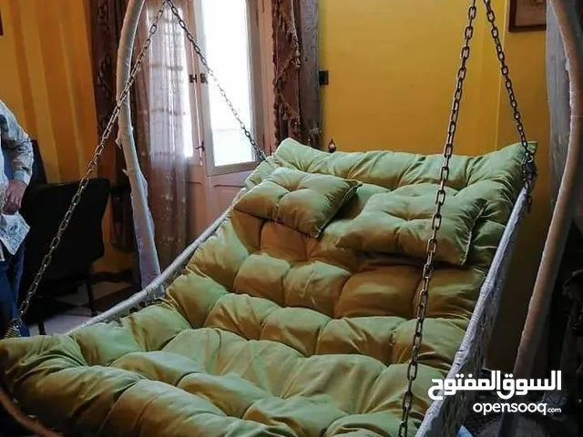 مرجيحه سرير طول 180 وعرض 120 سم تنجيد جاكور ضد الشمس
