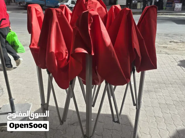 مظلات وحدائق خارجيه وخيم متحركه  شماسي دائريه جميع الانواع والاحجام متوفره والالوان للحدائق الخارجيه