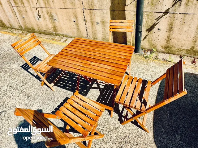 Foldable Wooden Table and Chairs Set