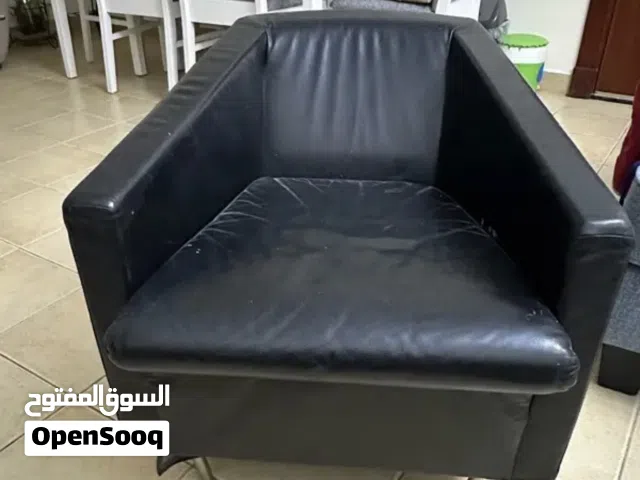Small leather sofa chair from IKEA